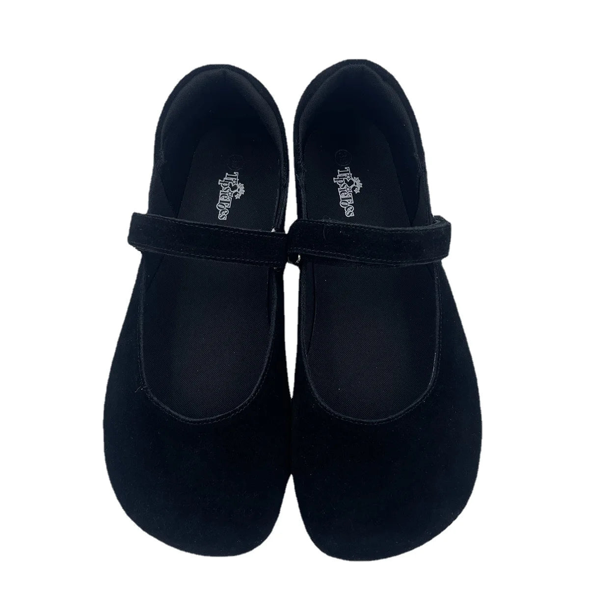 Tipsietoes 2026 Sprinng Autumn Barefoot Cow Suede Genuine Leather Women Ballerina With Zero Drop Flat Soft Sole Wider Toe Box