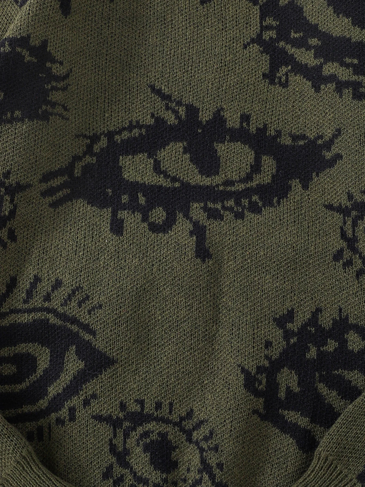 Men's Abstract Eye Jacquard Knit Sweater