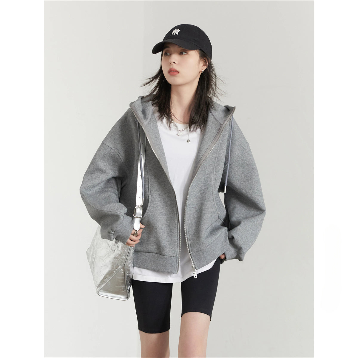 Women’s Relaxed Cotton-Blend Drawstring Hoodie