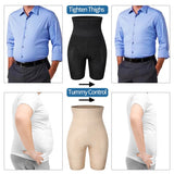 Men Tummy Control Shorts High Waist Slimming Shapewear Abdomen Belly Flat Body Shaper Leg Underwear Compression Briefs Boxer 3XL