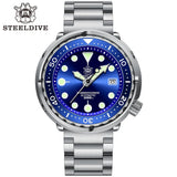 STEELDIVE SD1975 Mens Automatic Watches Men Dive Watch 300m Waterproof Mechanical Wristwatch C3 Luminous Clock Sapphire Mirror