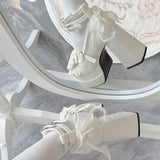 Women's Platform Mary Jane Pumps | Butterfly Strap Heels