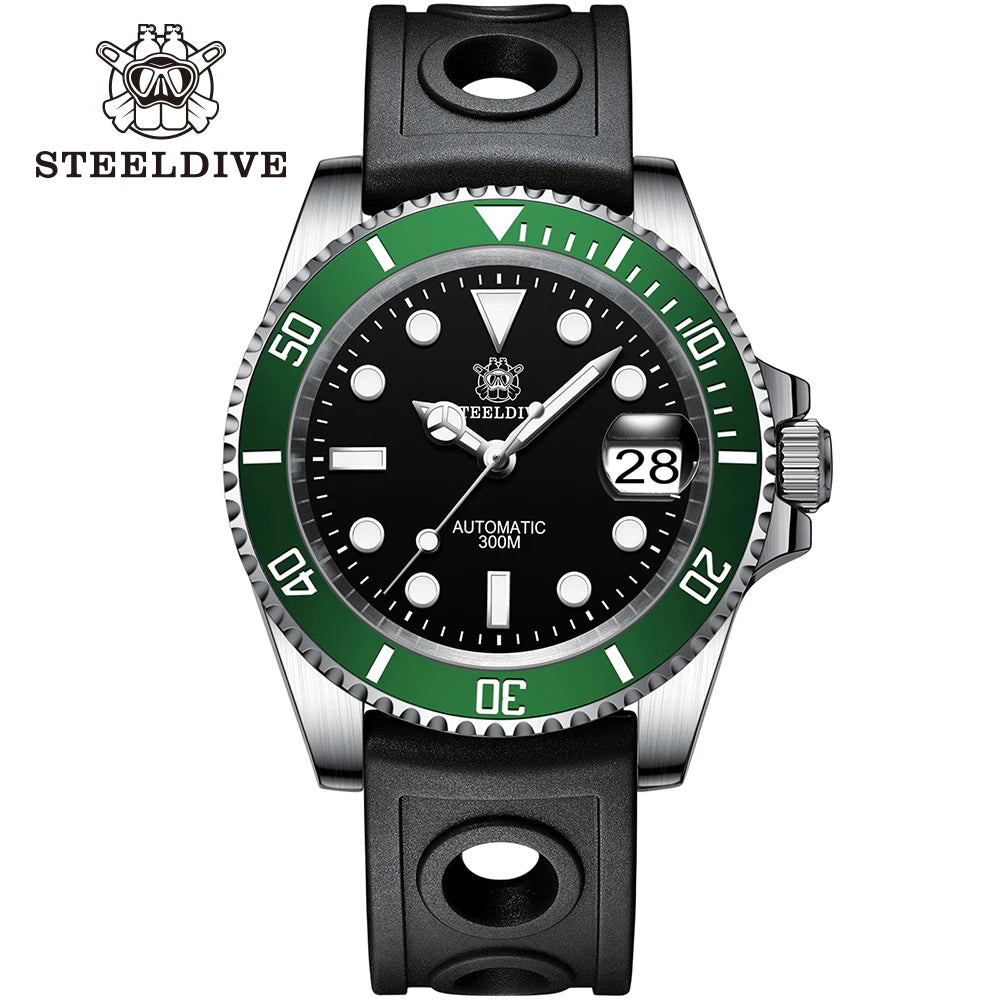 SD1953 Hot Selling Ceramic Bezel 41mm Steeldive 30ATM Water Resistant NH35 Automatic Mens Dive Watch