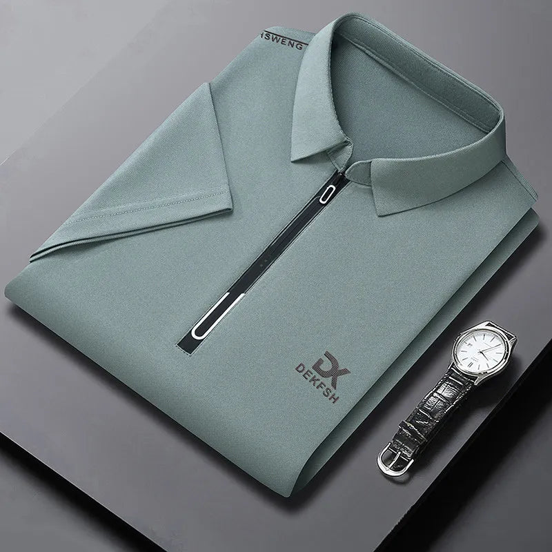 Men's Zipper Polo Shirt | Smart Casual All-Season