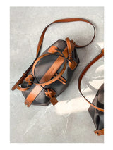Women's Nylon With Genuine Leather Zipper Tote Lightweight Soft Travling Bags Versatile Style Handbag Different Colors And Size