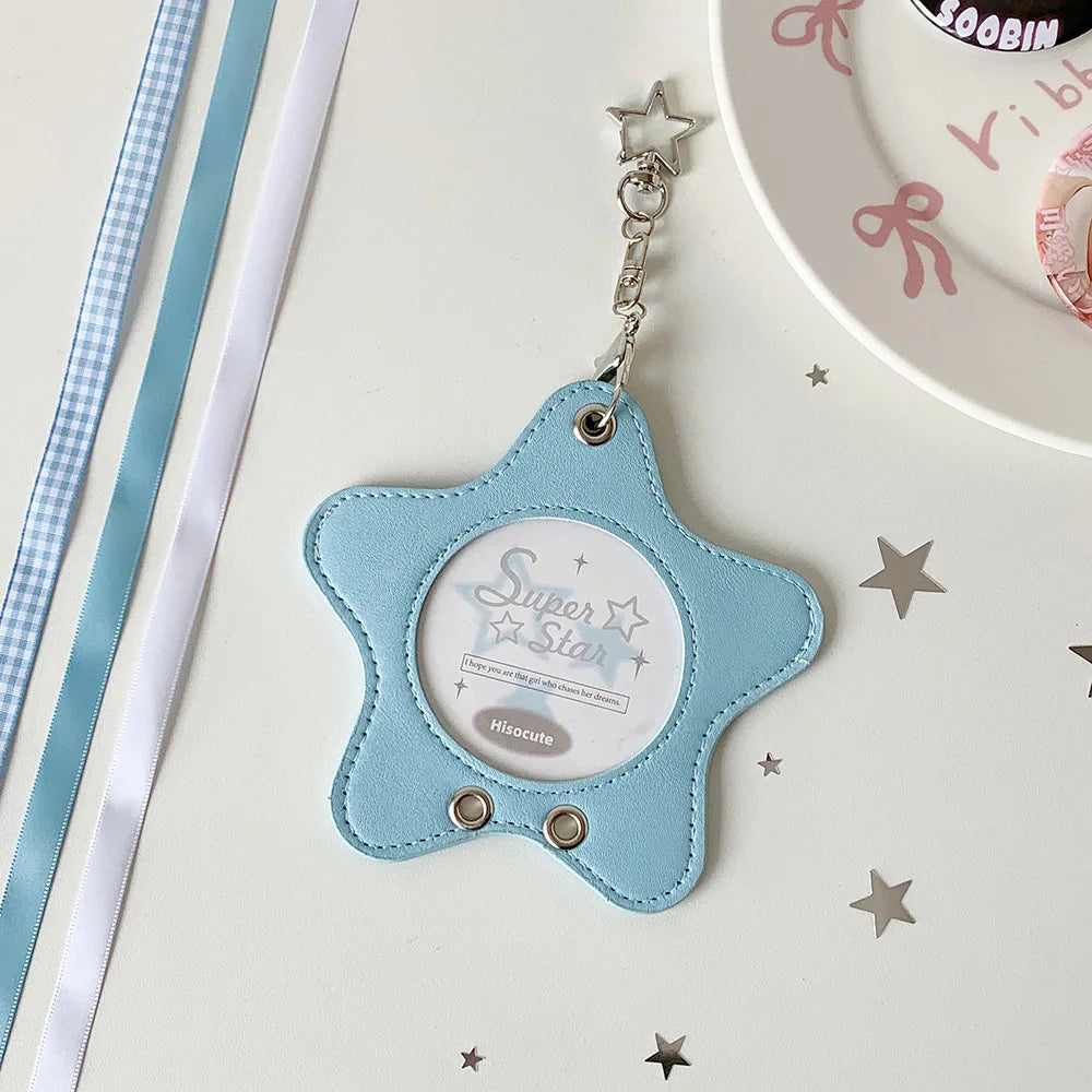 Y2K Korean Fashion Star Bag Pendant Cute Idol 3in Photo Storage Card Album Card Holder Women Decorative Accessories KeychainGift
