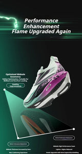 361 Degrees Flame 5 Men's Running Shoes Carbon Plate Breathable Stable Rebound Grippy Durable Marathon Male Sneakers 672612213