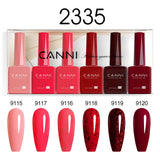 CANNI Nail Gel Polish Set HEMA TPO FREE Jelly Nude Color Rubber Base UV Construction Gel Semi Permanent Soak off UV LED Gel Nail