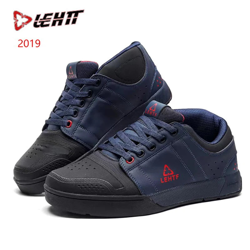 LEHTF Men's Breathable Lace-Up MTB Cycling Shoes