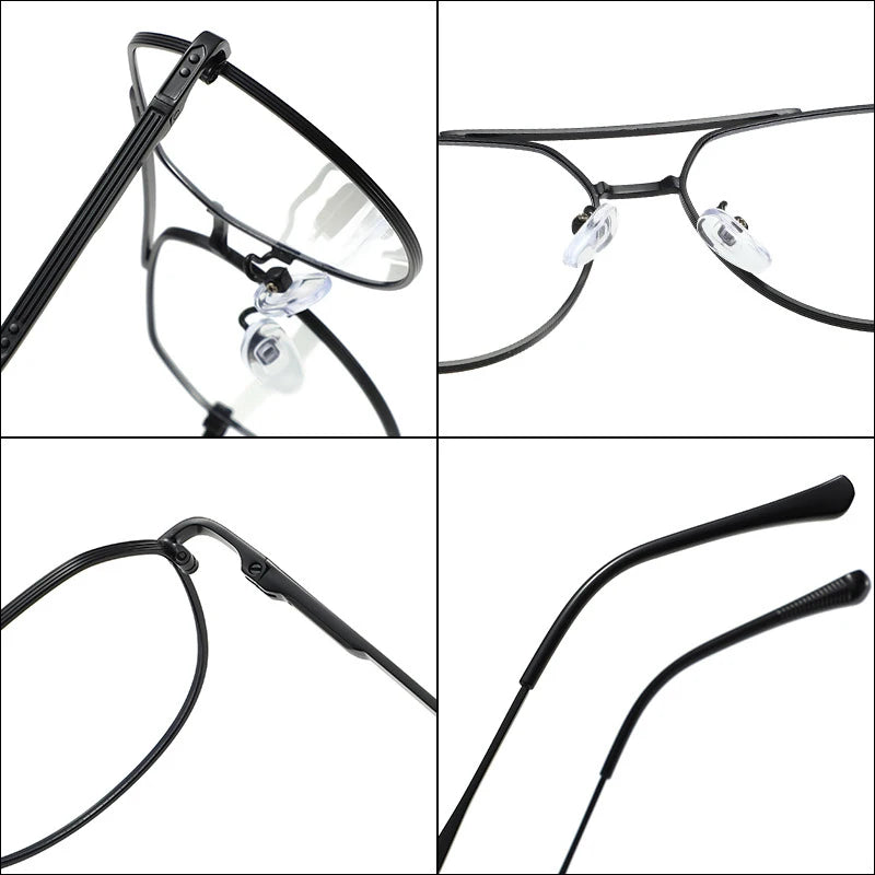 DDDLONG Retro Punk Fashion Pilot Photochromic Sunglasses Women Men Metal Eyeglasses Classic Vintage UV400 Outdoor Shades D679