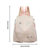 Women Oxford Backpack Casual Embroidery Bag Designer Female Large Capacity Travel Waterproof Handbag Shopping Knaps School Bag