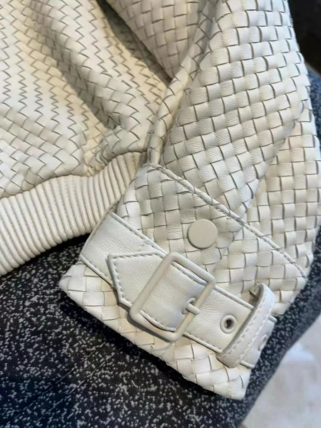 Natural Sheepskin Coat Women Autumn European and American Fashion Short Motorcycle Casual High Quality Hand-Woven Leather Jacket
