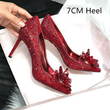 Women's Rhinestone Pointed-Toe Wedding Pumps