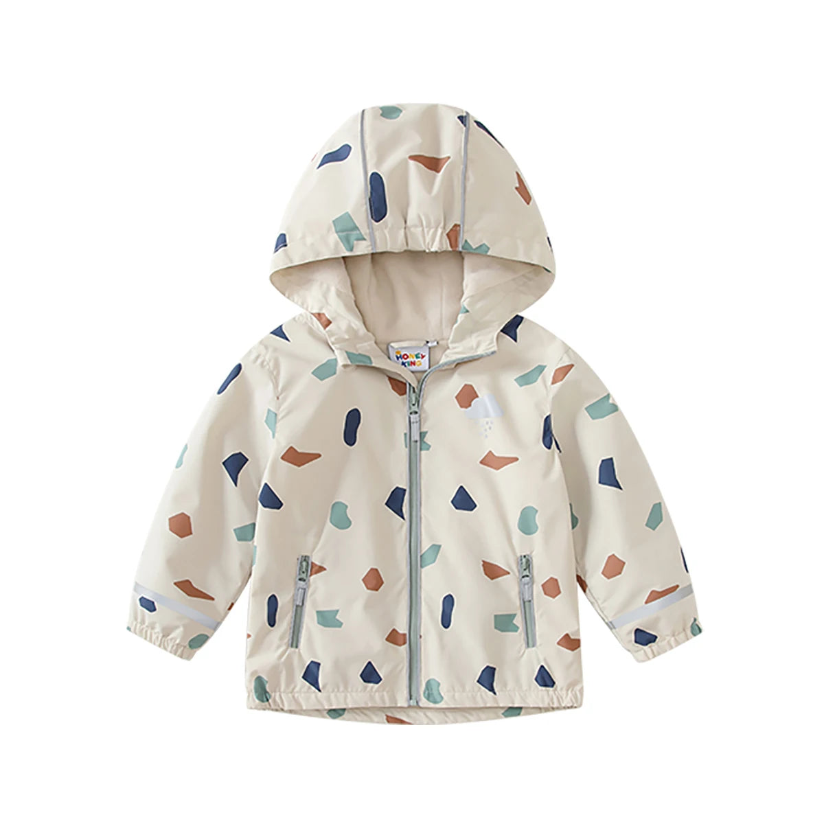 HONEYKING Children's Clothing Sets Raincoat Suit Baby Waterproof Overalls Pants Girls Jumpsuit For Kids Jacket And Trousers Set