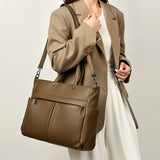 14'' Laptop Business Commuting Handbag Top Quality Materials Ladies Handbag Female Shoulder Bag Put in A4 Magazine and Notebook