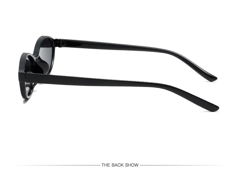 Vintage Small Frame Oval Sunglasses – Black Round Designer Style, Unisex Cool Eyewear for Men & Women, Fashion Circular UV Sun Glasses