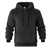 Autumn and Winter Leisure Men's High Street Jacquard Double-Sided Velvet Hooded Sports Trend Pullover Sweater Jacket