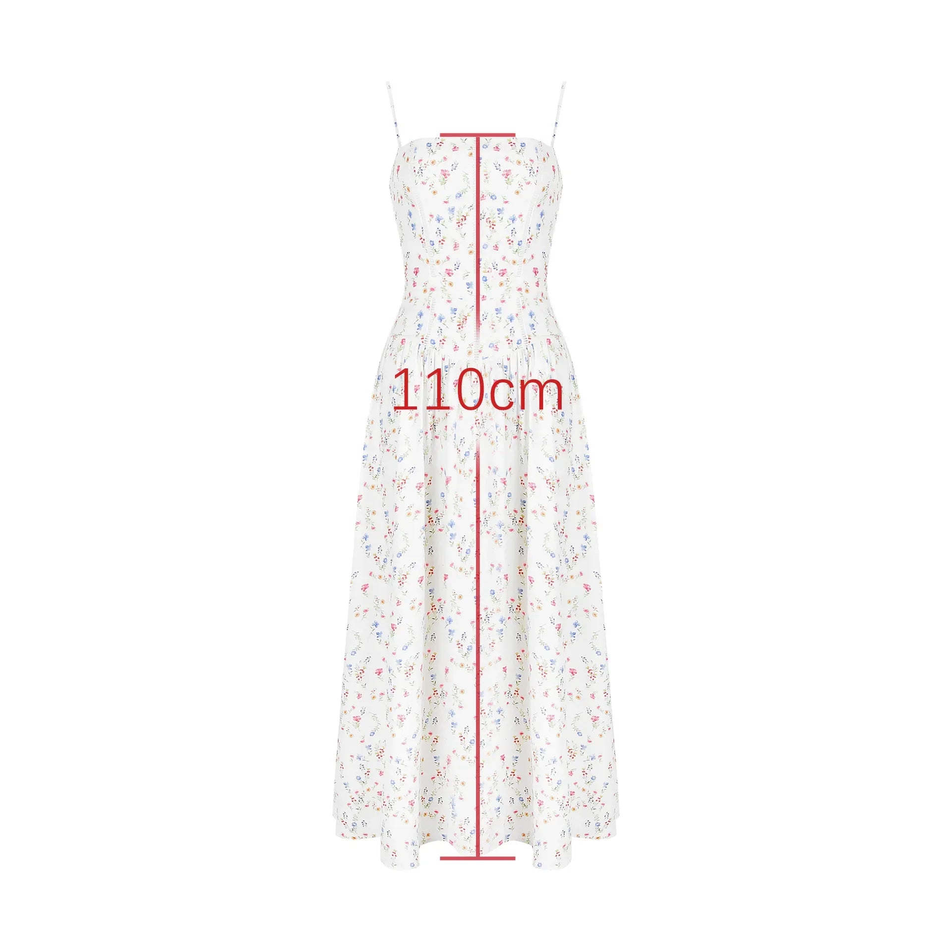 Floral Print Spaghetti Strap Midi Sundress - Elegant Boho Chic Summer Beach Dress