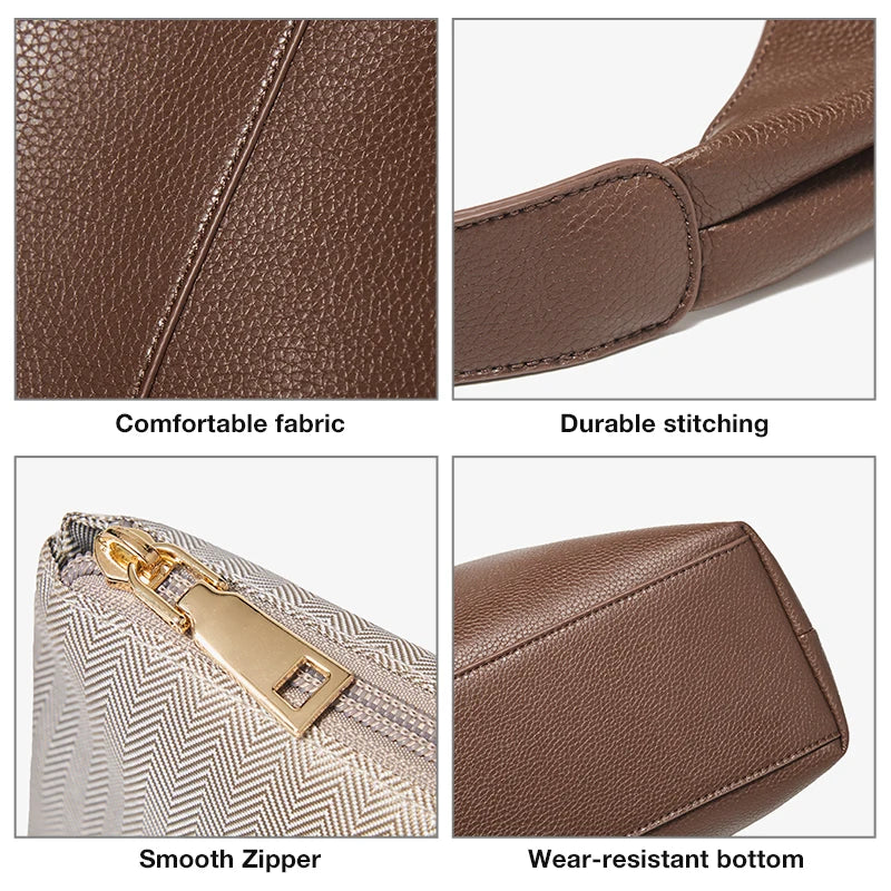 FOXER Minimalism Split Leather Women Shoulder Underarm Bag 2026 New Solid Casual Hobo Bag Female Daliy Tote Bag Purse