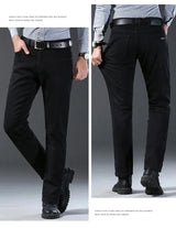 Men’s Classic Black Straight-Leg Stretch Jeans