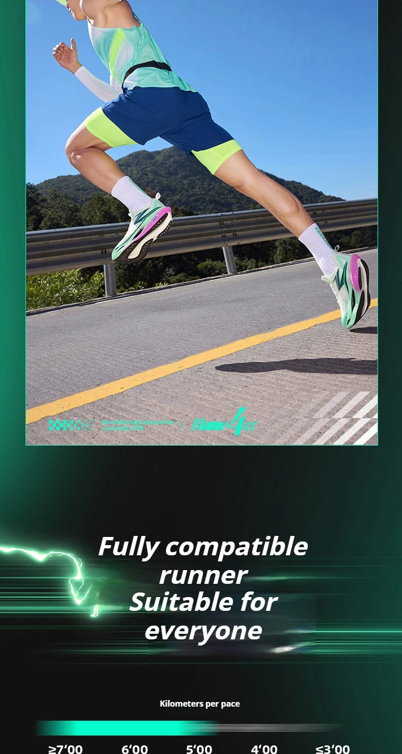 361 Degrees Flame 4 ET Men's Running Shoes Racing Marathon Rebound Breathable Cushioning Male Sneakers 672612223