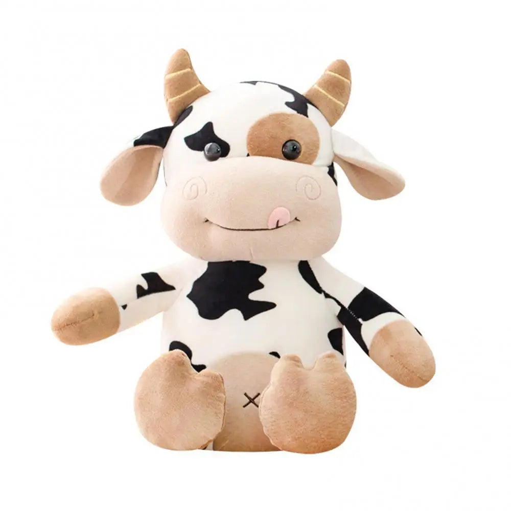 Kawaii Cow Plushie – Soft Stuffed Cattle Pillow & Aesthetic Room Decor