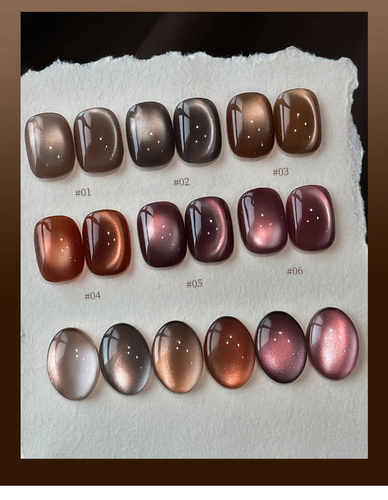 15ml Cat's Eye Nail Gel Polish Set – UV LED Soak-Off