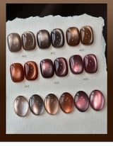 15ml Coffee Cat's Eye Gel Polish Set – UV LED Nail Kit