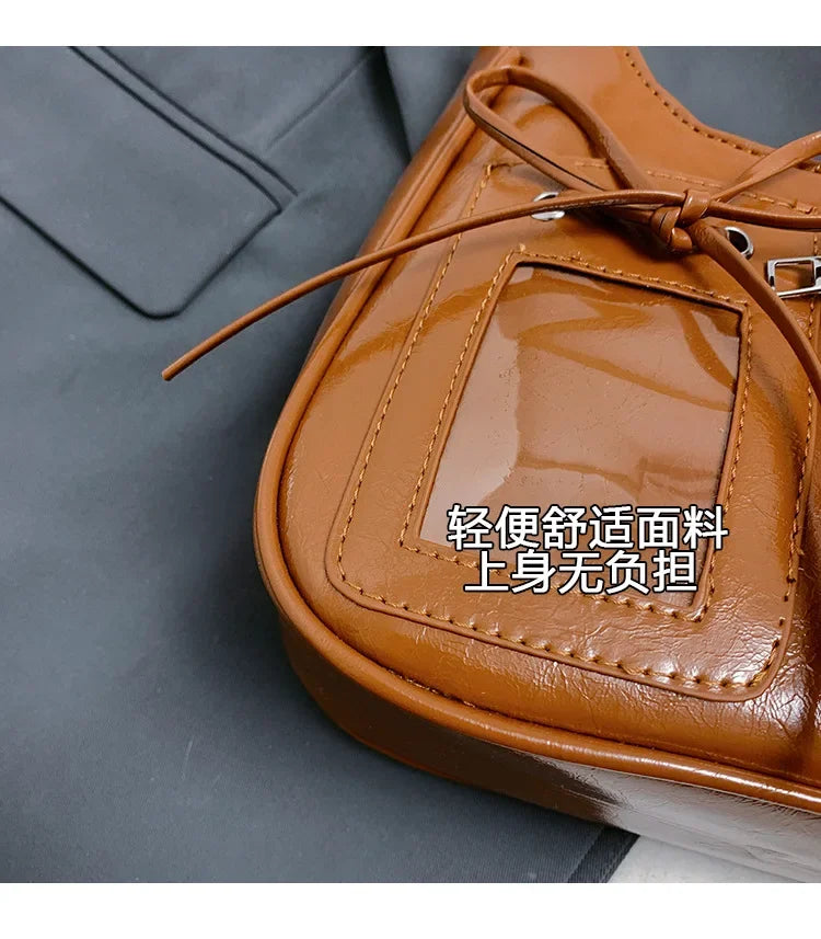 Y2K Transparent Ita Shoulder Bag – Harajuku Crossbody Purse