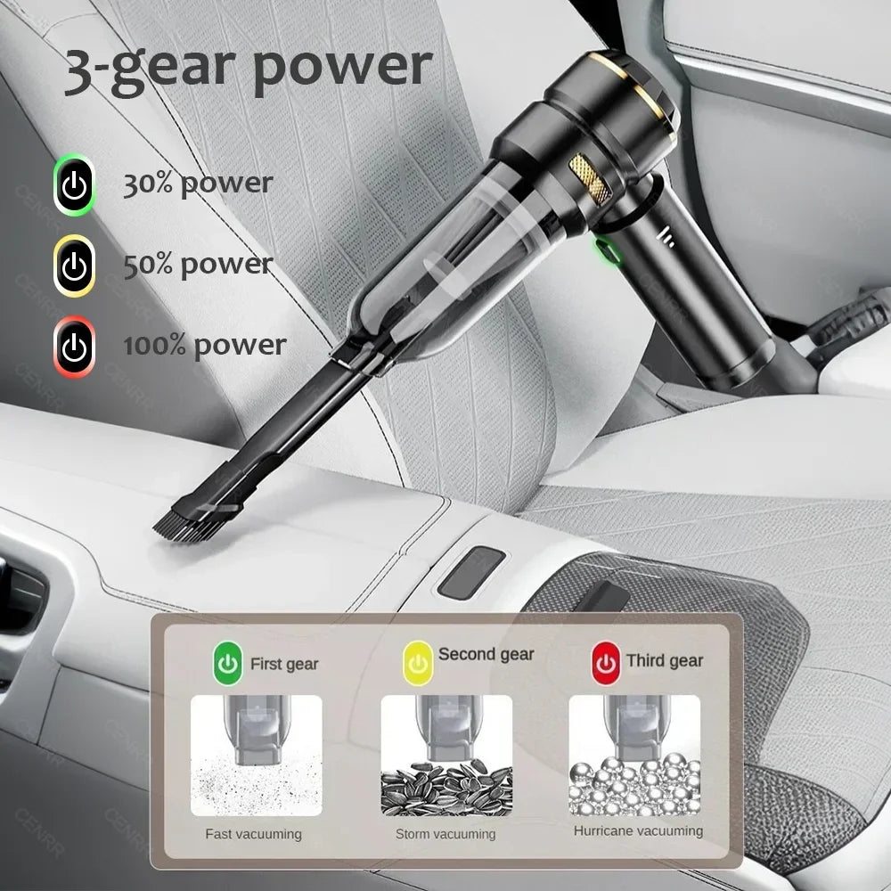 CENRR 998000PA Cordless Car Vacuum Cleaner – 3-Speed