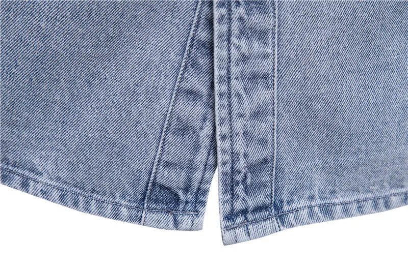 Washed Denim Jacket Casual Trendy Men's Spring Autumn Top Street Style Cotton Long Sleeve Jacket Outerwear for Youth