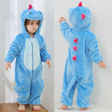 Animal Theme Flannel Baby Romper