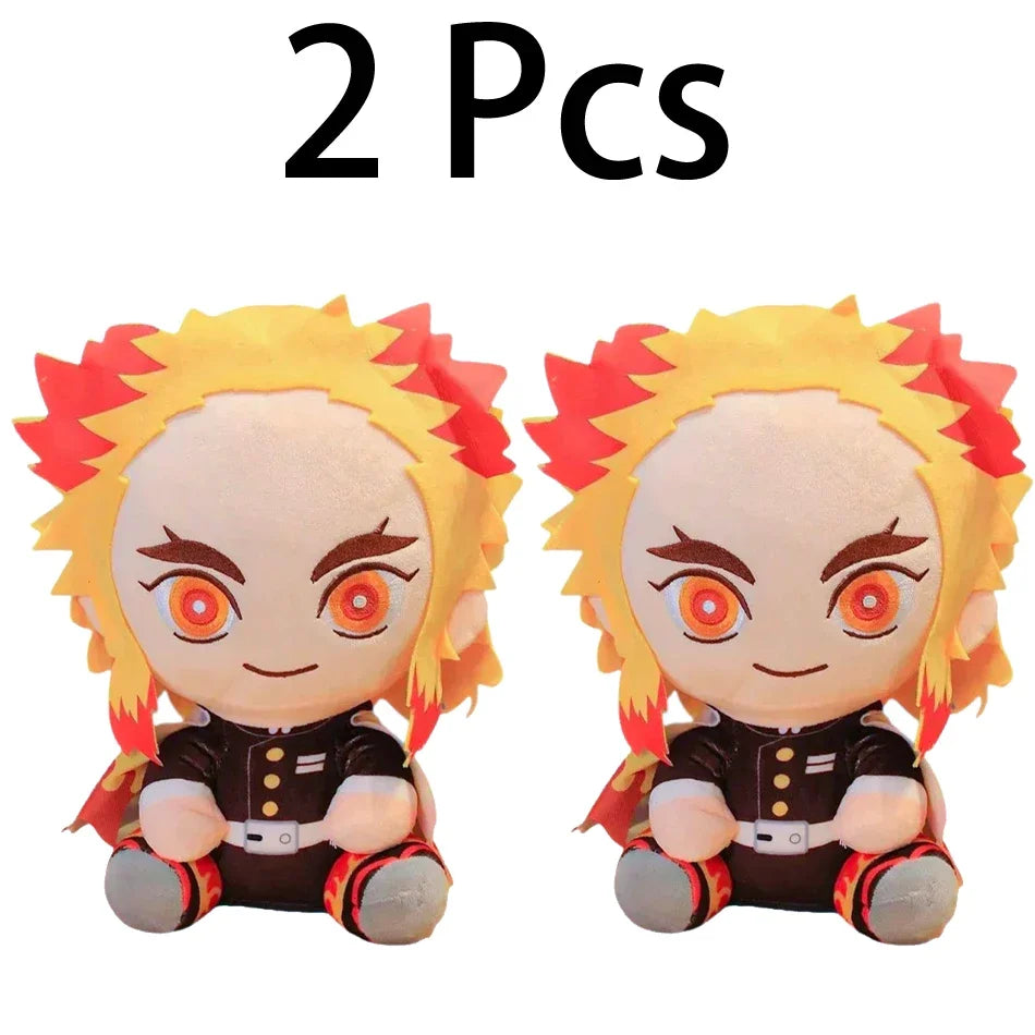 20cm Hot Japan Demon Slayer Plush Dolls Lovely Anime Kimetsu No Yaiba Kamado Tanjirou Nezuko Zenitsu Kyoujurou Toys Kids Gifts