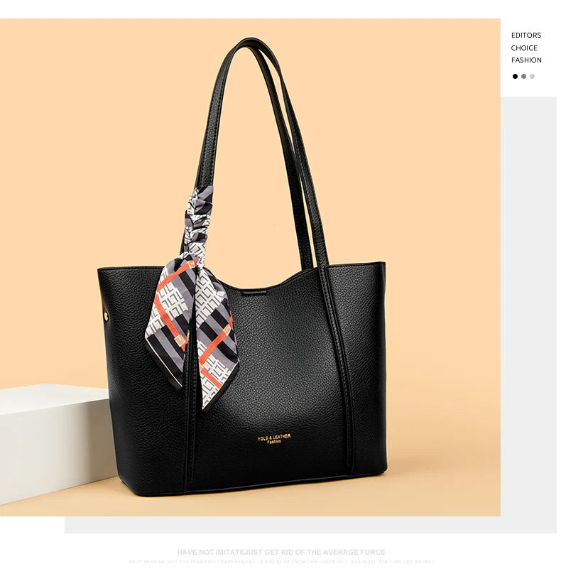 Genuine Brand Women Tote Bag High Quality Soft Leather Large Ladies Shoulder Crossbody Bag Luxury Female Shopping Handbag A Main