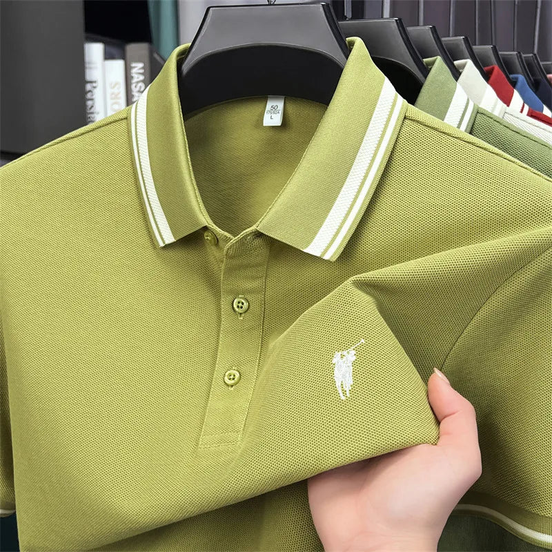 Men's Premium Cotton Polo Shirt | Embroidered Classic Fit