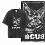 DB Cat Acid-Washed Graphic Tee
