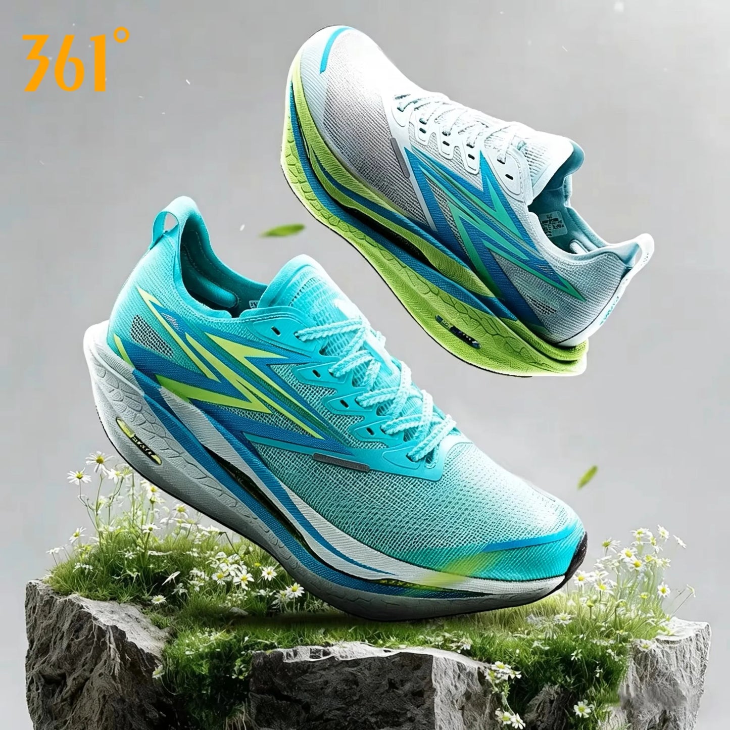361 Degrees Flame 4.5 Men's Running Shoes Carbon Plate Breathable Stable Rebound Grippy Durable Marathon Male Sneakers 672532221