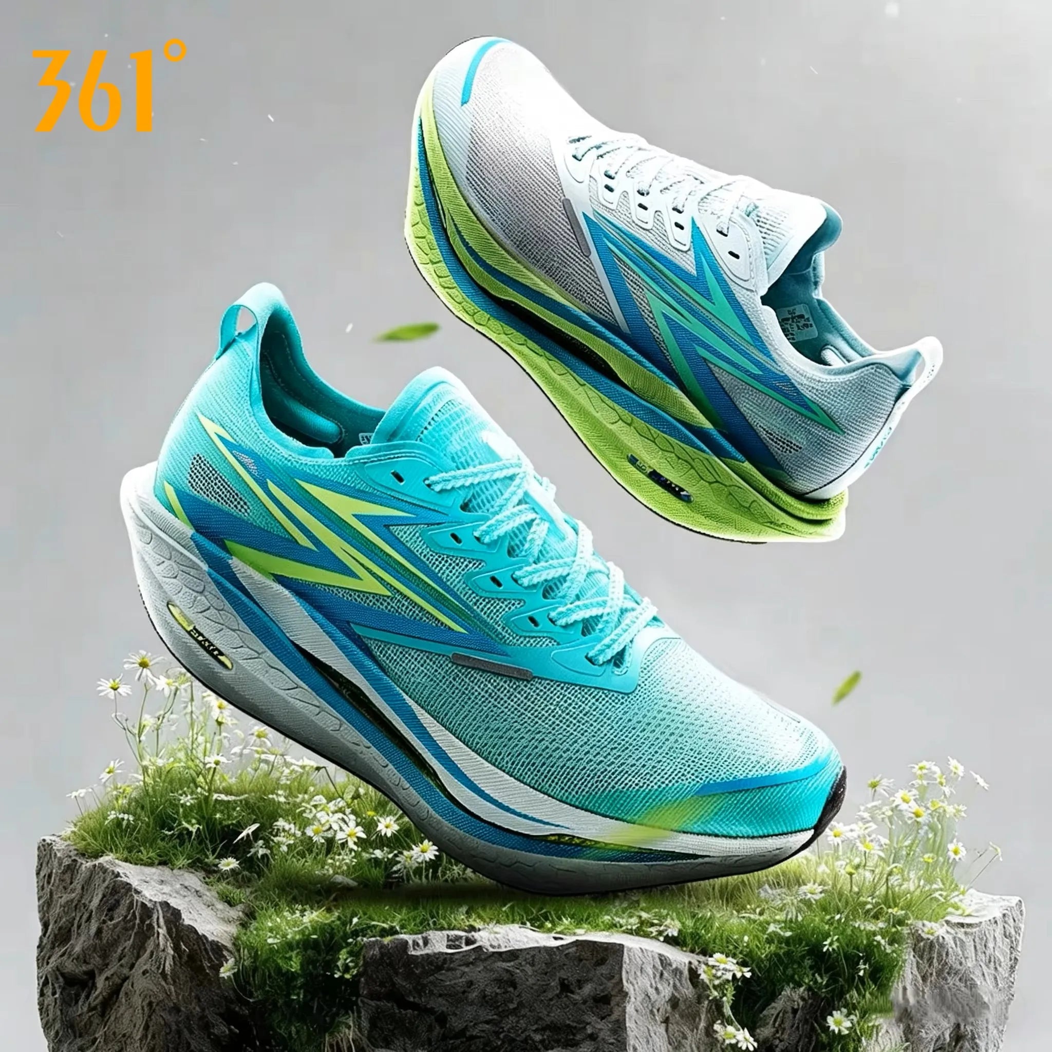 361 Degrees Flame 4.5 Men's Running Shoes Carbon Plate Breathable Stable Rebound Grippy Durable Marathon Male Sneakers 672532221