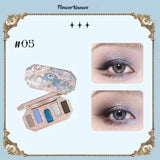 Flower Knows Strawberry Rococo Moonlight Mermaid Jewel Eyeshadow Palette 5 Colors Pearlescent Mashed Potatoes 2023