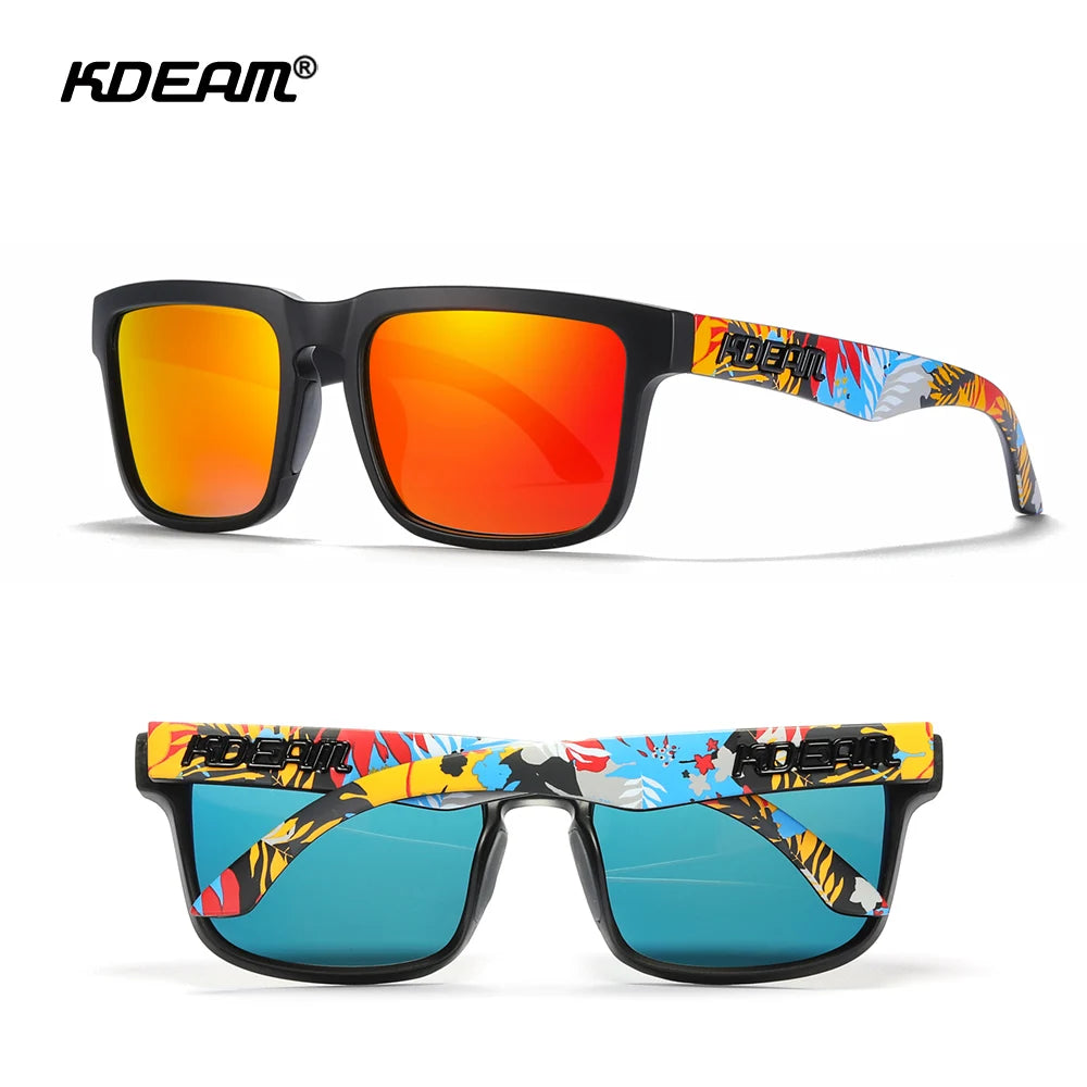 KDEAM All Black Men's Sunglasses Polarized And UV400 Protection Lens Driving Fishing Glasses Mirror With Complete Package