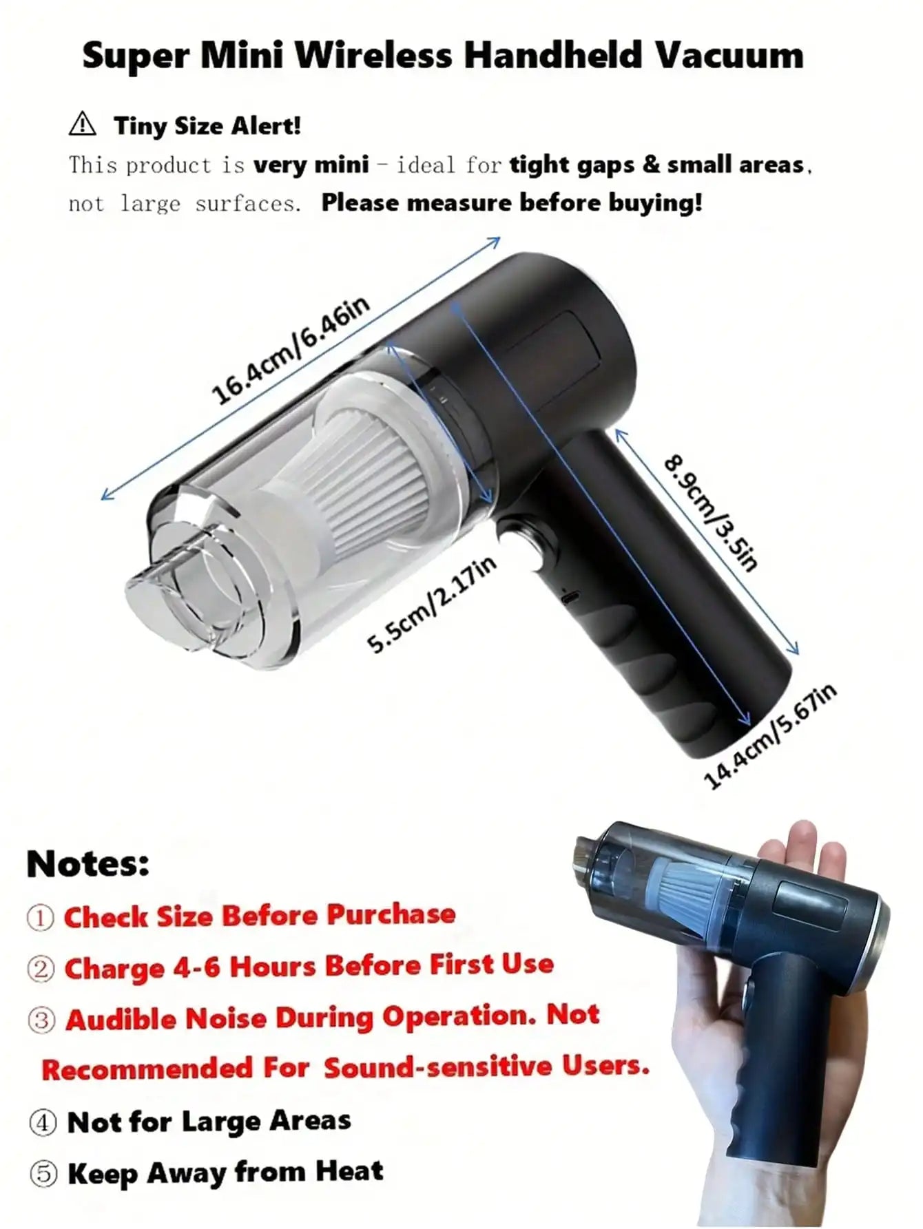 Cordless Handheld Vacuum | Car, Home & Pet Hair