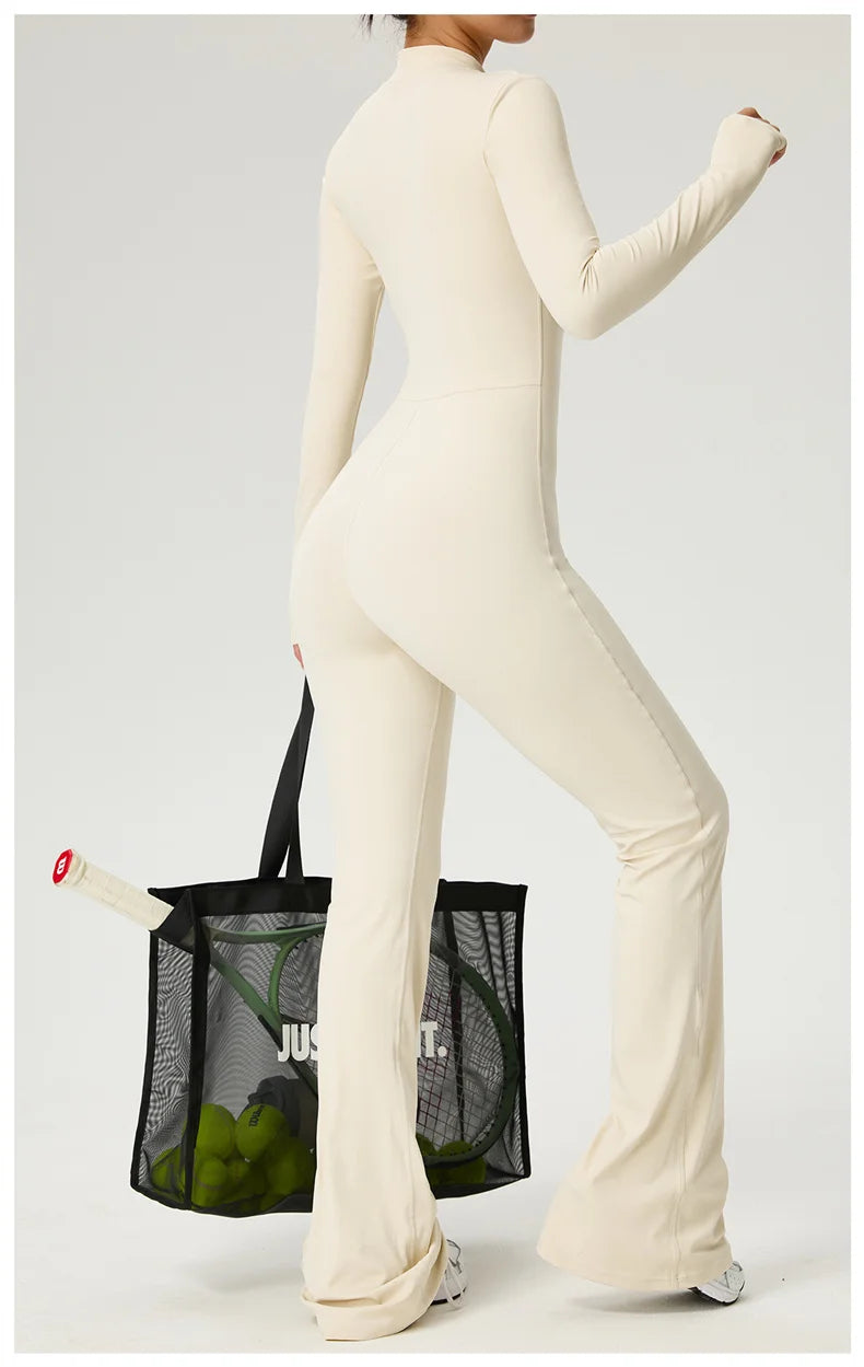 High-Performance Long Sleeve Yoga Jumpsuit
