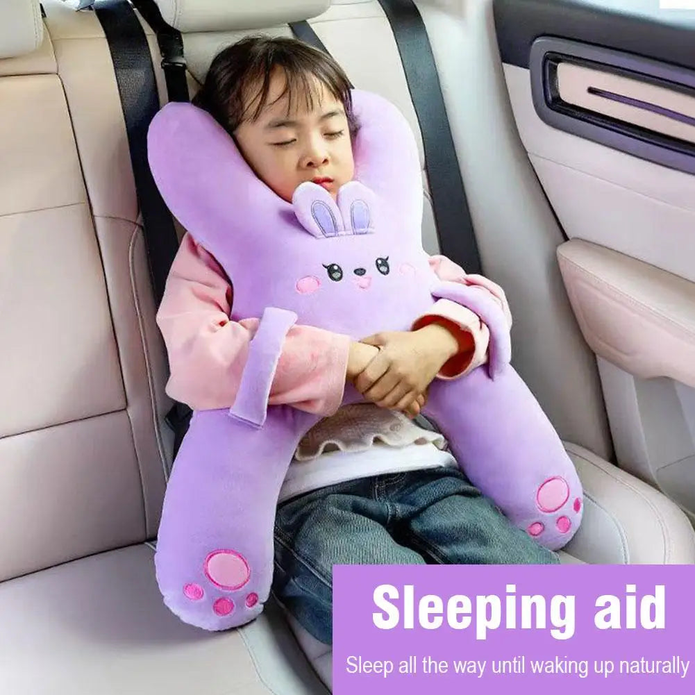 Car Seat Safety Neck Pillow Cute Children's Headrest Lumbar Support Anti Pinch Neck Cute Cartoon Sleeping Pillow