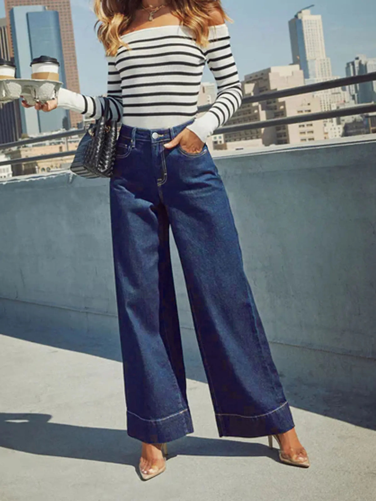 Classic High-Rise Wide-Leg Jeans
