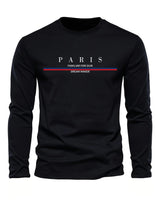 Paris Print Relaxed Fit Pullover – Premium Cotton Casual O-Neck Hoodie