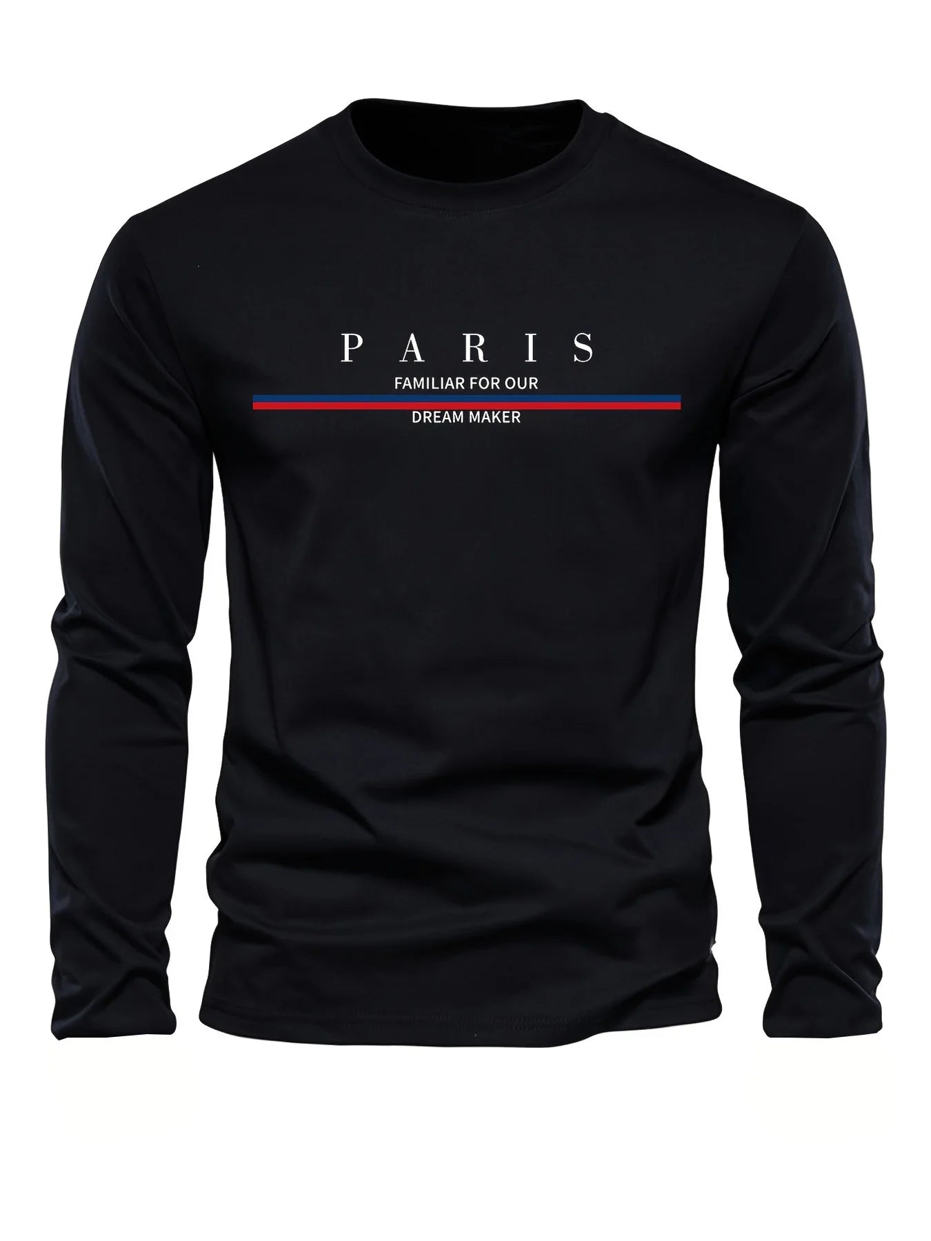 Paris Print Relaxed Fit Pullover – Premium Cotton Casual O-Neck Hoodie