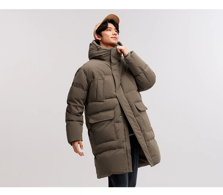 Semir Men's Premium Long Down Jacket | Waterproof
