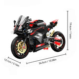 FUNXINEE Technical 1:5 Scale V4 Motorcycle Building Blocks Set MOC Style Assembly Bricks STEM Educational Gift for Boys Girls