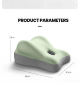 Ergonomic Memory Foam Waist Cushion Green Contoured Tummy Pillow Multi-Functional Support Pillow for Prone Sleep & Reading