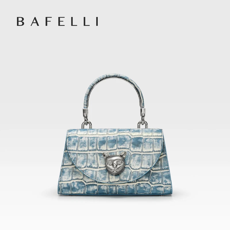 Bafelli Genuine Leather Doctor Bag – Animal Print Handbag